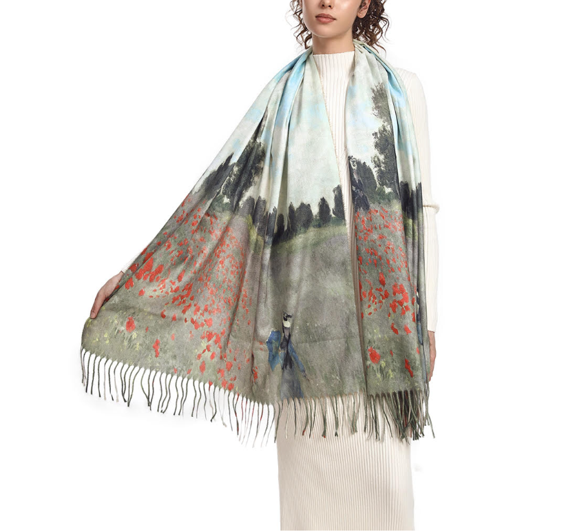 Master Painter on Shawls Monet Robin Boutique