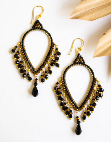 Crystal Teardrop Chandelier Earrings Robin Boutique