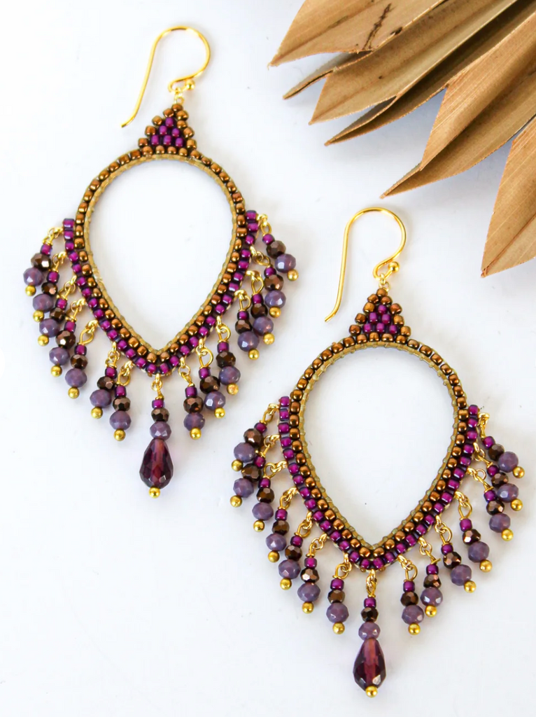 Crystal Teardrop Chandelier Earrings Robin Boutique