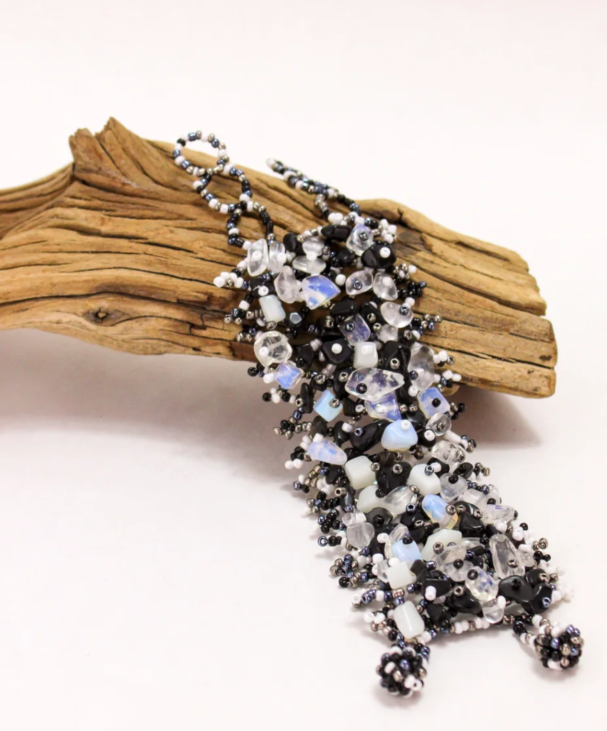 Rocky Road  Semi Precious and Beaded Bracelet