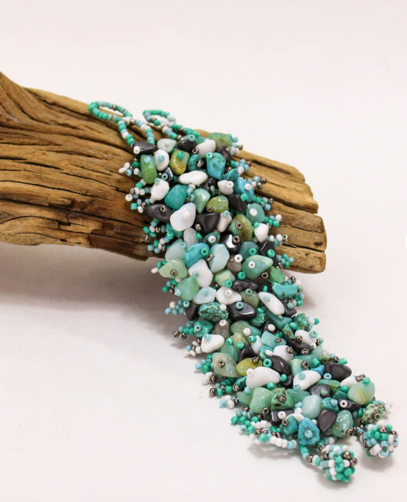 Rocky Road  Semi Precious and Beaded Bracelet