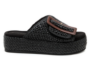 Kelsi Dagger Doveror Raffia Platform Slides