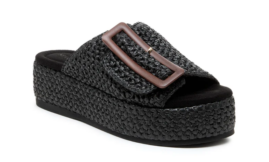 Kelsi Dagger Doveror Raffia Platform Slides Robin Boutique