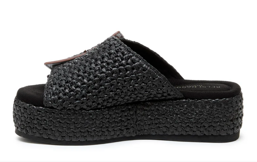 Kelsi Dagger Doveror Raffia Platform Slides