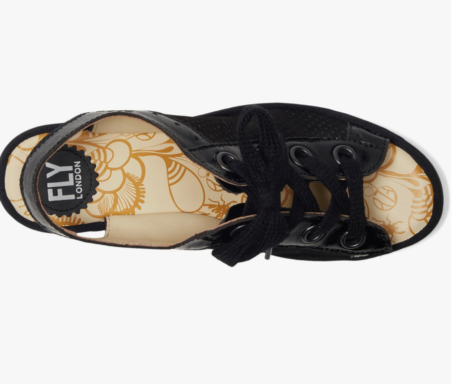 Fly London YUTA617 Platform Wedge Sneaker Laceup Shoes