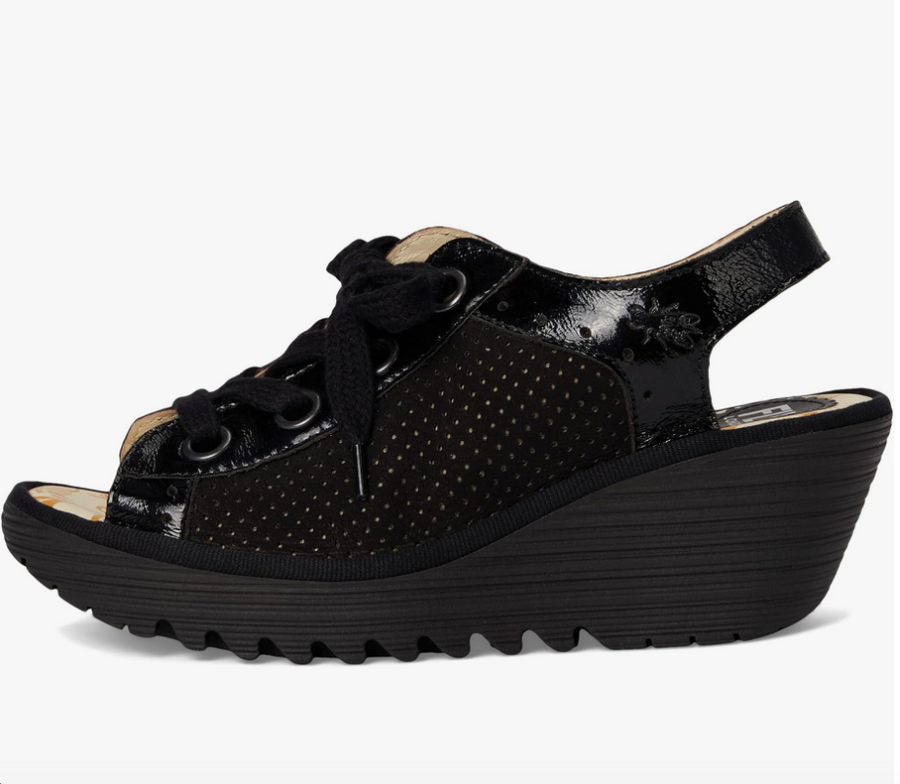 Fly London YUTA617 Platform Wedge Sneaker Laceup Shoes