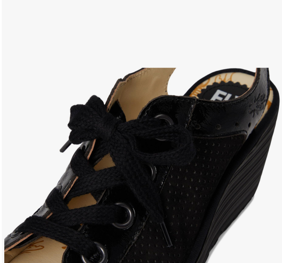 Fly London YUTA617 Platform Wedge Sneaker Laceup Shoes