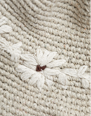 Crochet Fleur Natural Sun Hat UPF 35