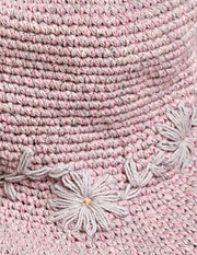 Crochet Fleur Natural Sun Hat UPF 35