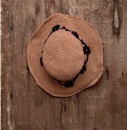 Crochet Fleur Natural Sun Hat UPF 35