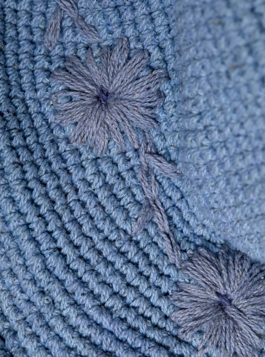 Crochet Fleur Natural Sun Hat UPF 35