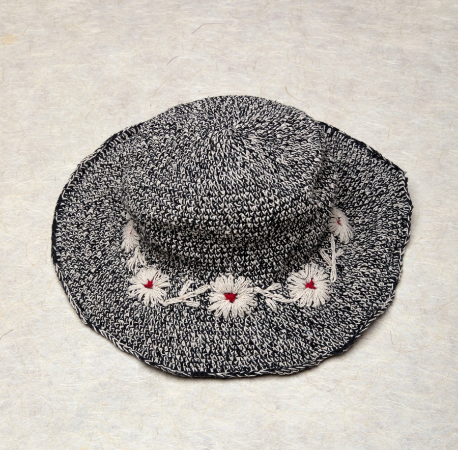 Crochet Fleur Natural Sun Hat UPF 35