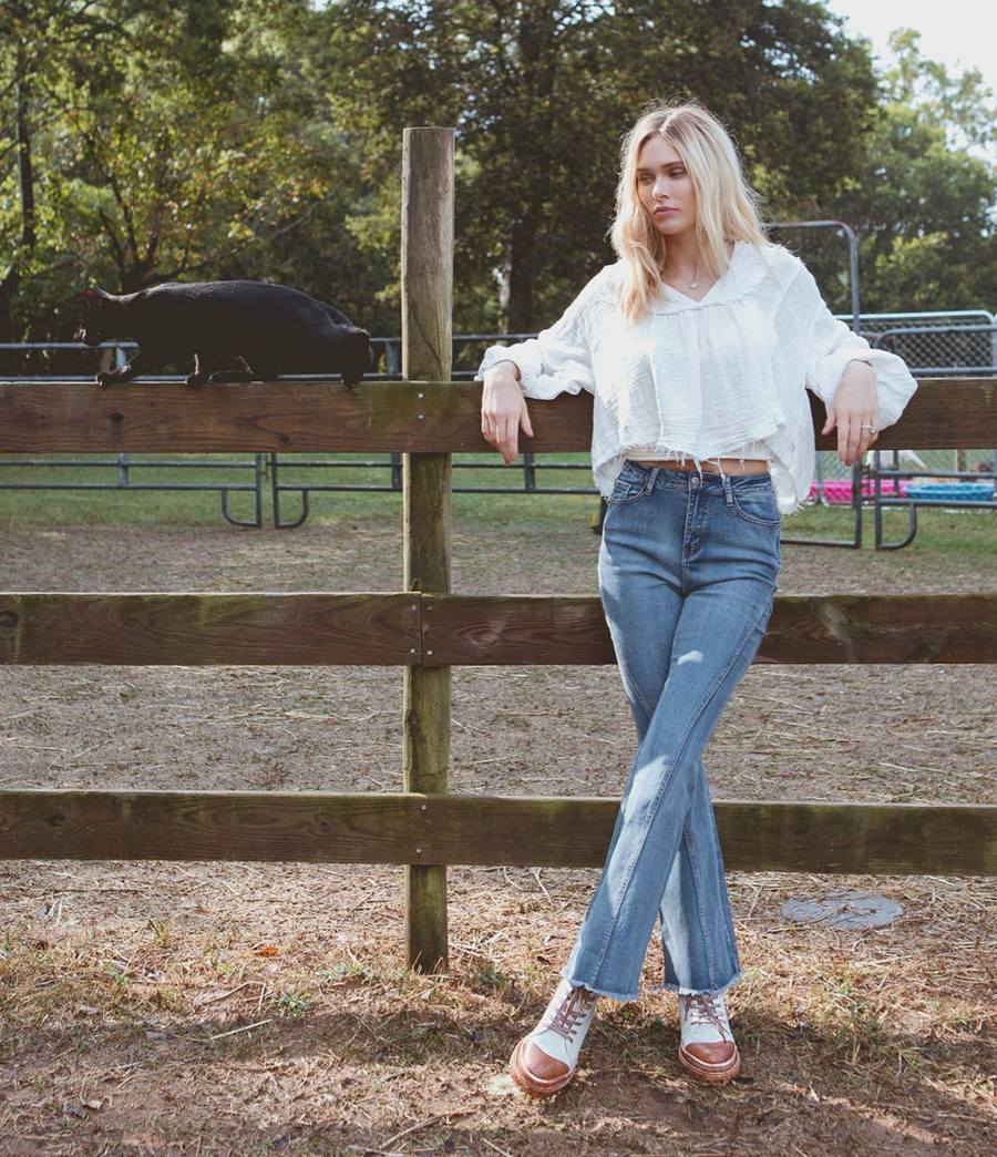 Kinship LaceUp Leather Boots by Roan Robin Boutique