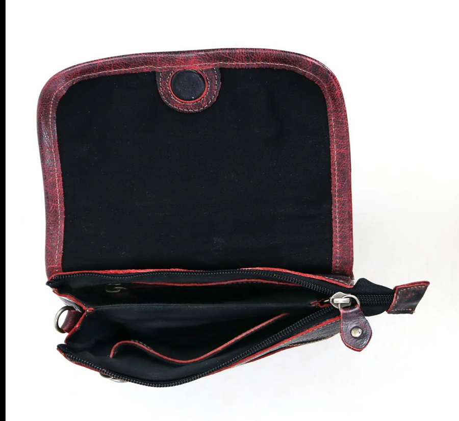 Bedstu Leather Ziggy Womens Crossbody Handbag