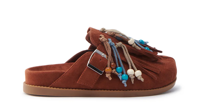 Abeille Tassel Beaded Clogs by Azalea Wang Robin Boutique