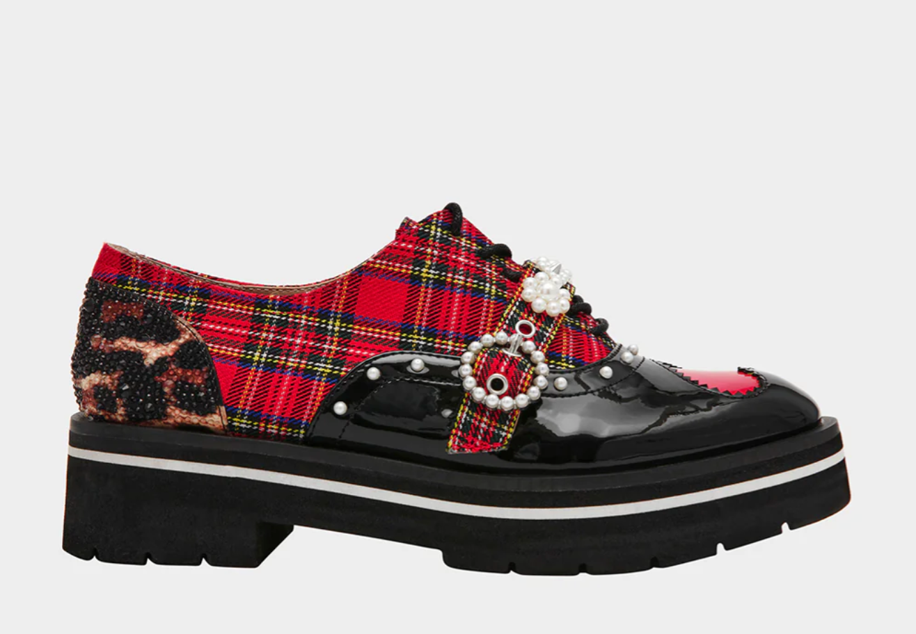 Simonee Red Plaid Loafers Robin Boutique