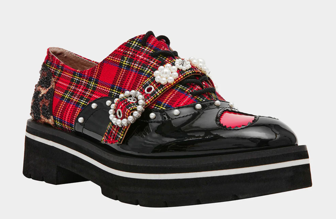 Simonee Red Plaid Loafers Robin Boutique