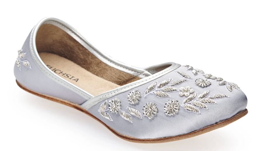 Amira Silver Ballet Flats Robin Boutique