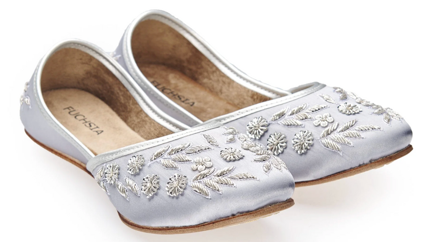 Amira Silver Ballet Flats Robin Boutique