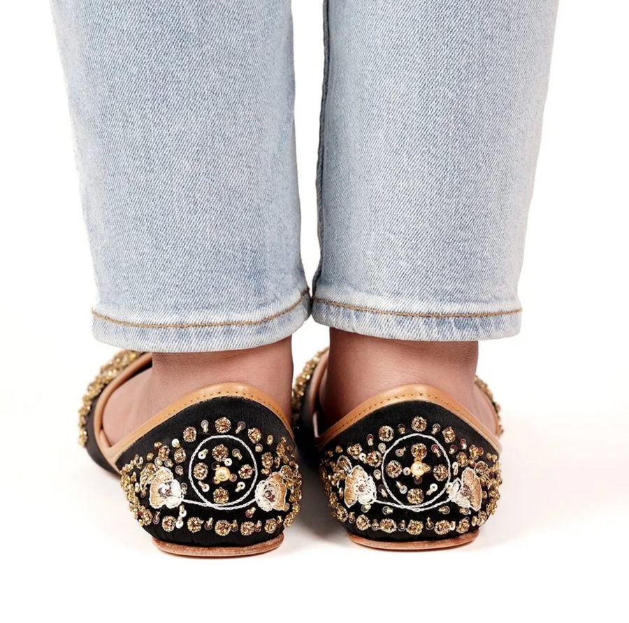 Midnight Glamour Ballet Flats Robin Boutique