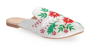 Festive Snowflake Mules Flats Robin Boutique