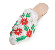 Festive Snowflake Mules Flats Robin Boutique