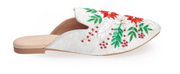 Festive Snowflake Mules Flats Robin Boutique