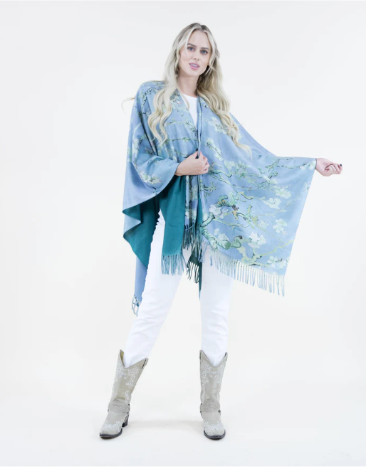 Almond Blossoms Ruana Wrap Robin Boutique