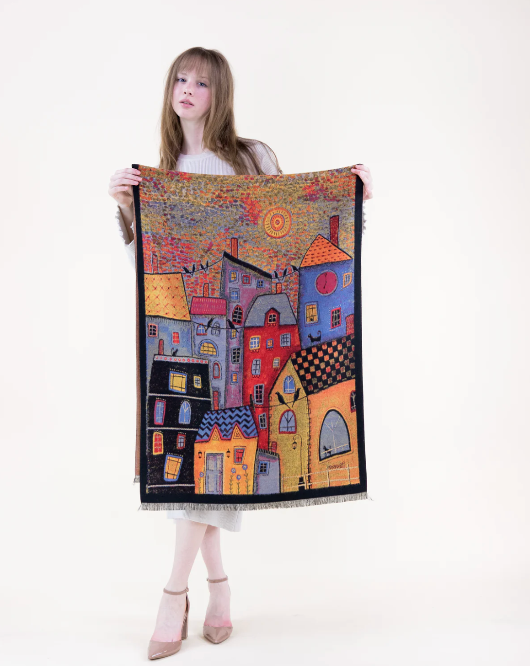 Whimsical City Homes Scarf Robin Boutique