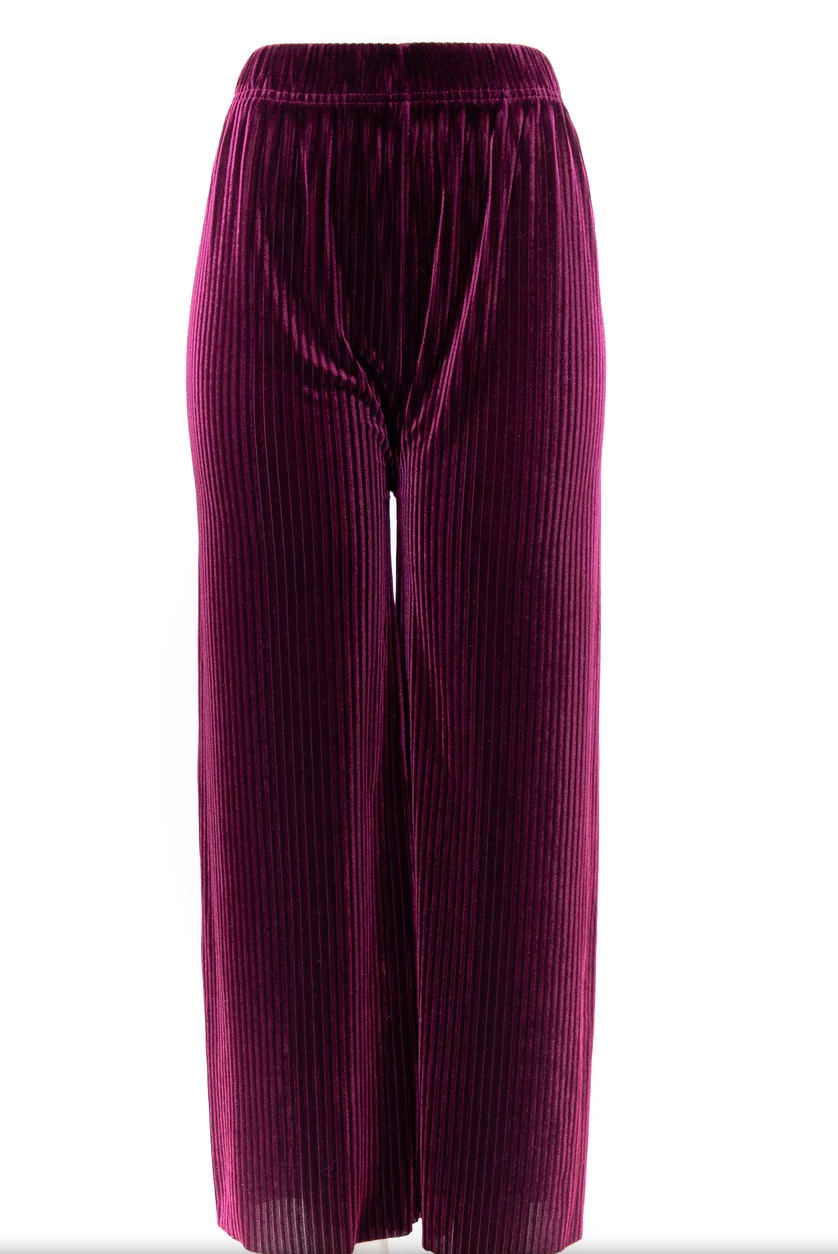 Stretchy Ribbed Wide Legged Pants Robin Boutique