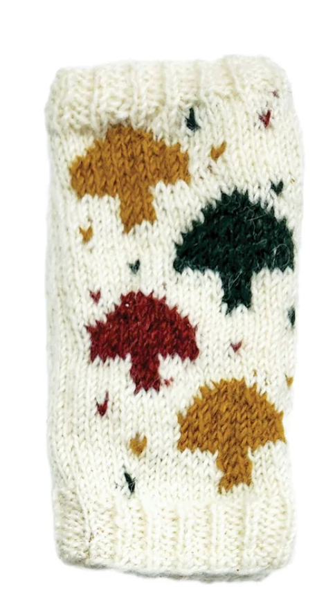 Owl Handmade Knit Fingerless Gloves