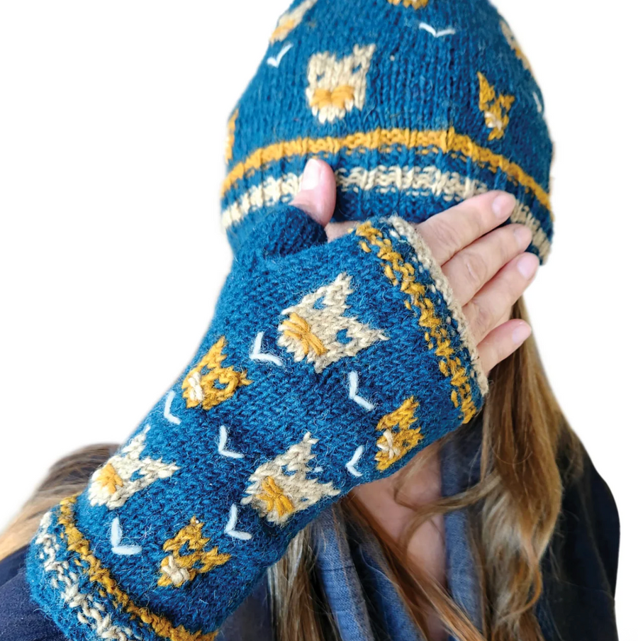 Handmade Knit Beanie Hats by Yak & Yeti Robin Boutiue