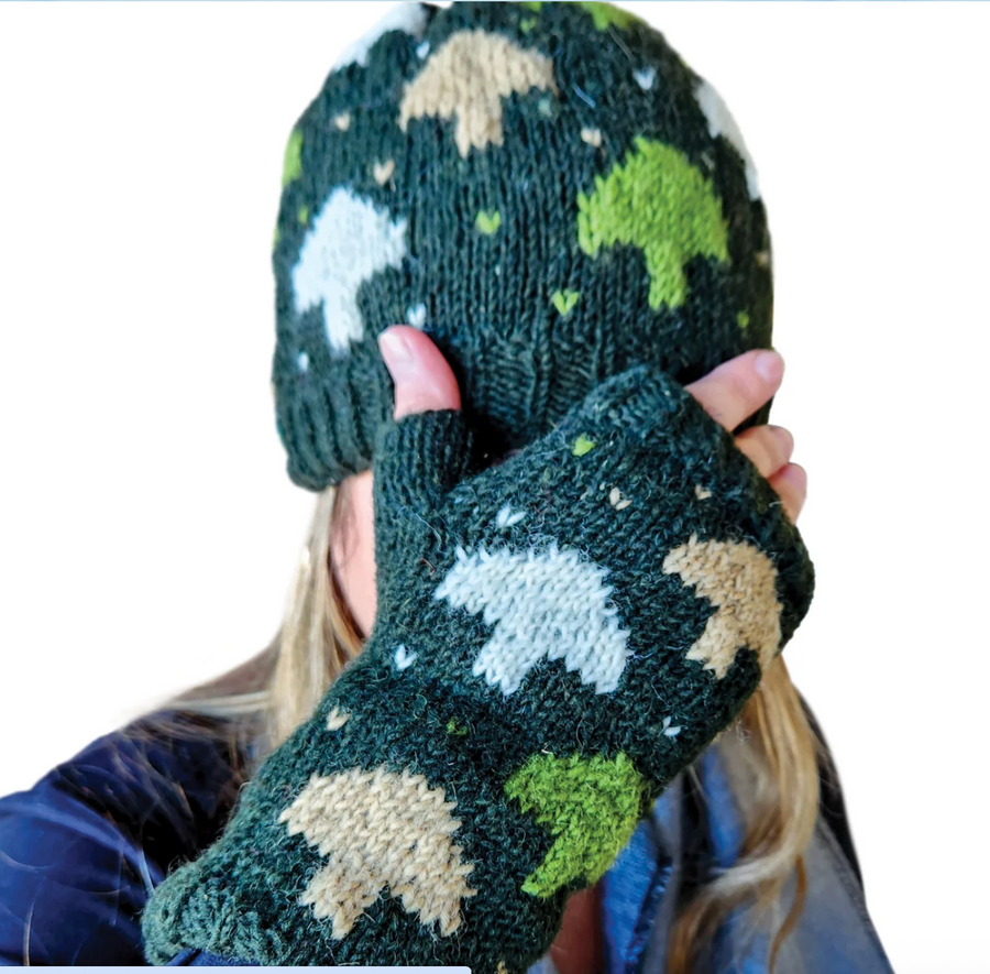 Owl Handmade Knit Fingerless Gloves Robin Boutique