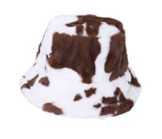 Fur Cow Print Bucket Hat Robin Boutique