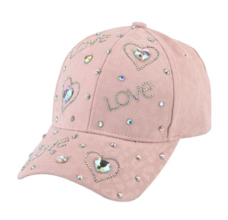 Rhinestone Hearts Ball Cap Robin Boutique