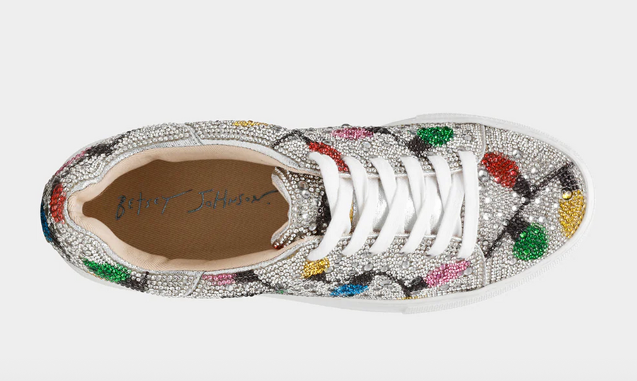 SIDNY Adult Holiday Lights Sneaker Shoes by Betsey Johnson Robin Boutique