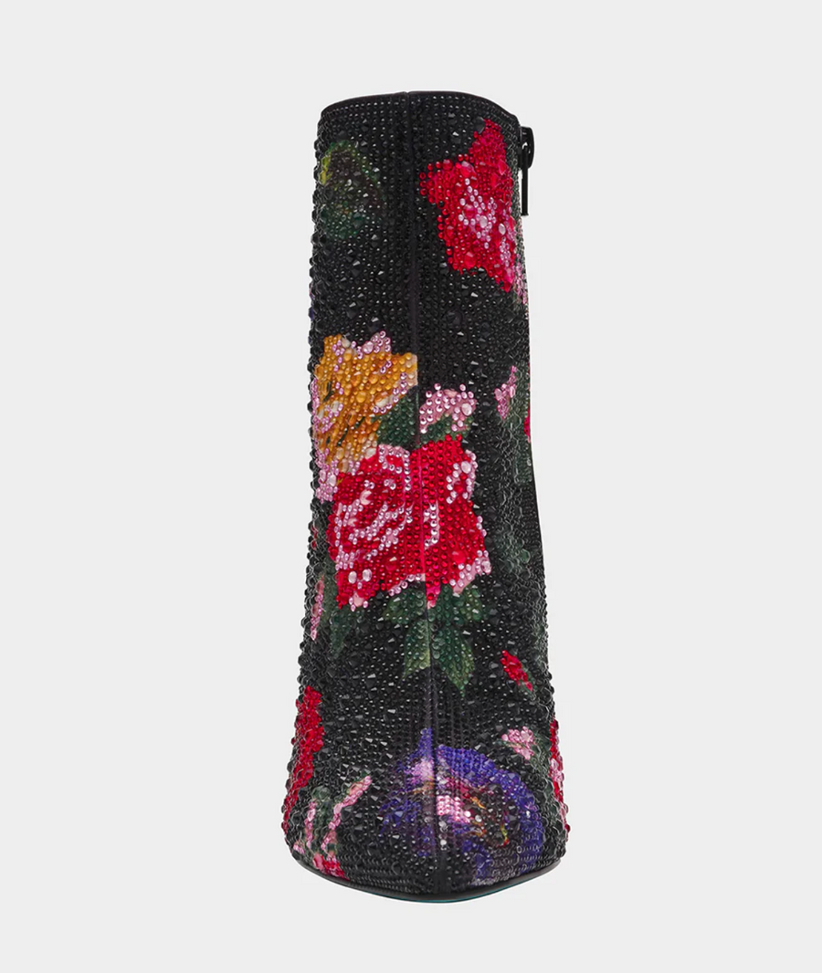 Betsey Johnson Belle Black Flower Multi Boots Robin Boutique