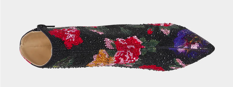 Betsey Johnson Belle Black Flower Multi Boots Robin Boutique