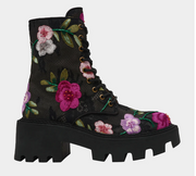 Betsey Johnson Polli Black Floral Multi Boots Robin Boutique