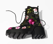 Betsey Johnson Polli Black Floral Multi Boots Robin Boutique