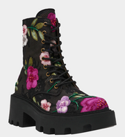 Betsey Johnson Polli Black Floral Multi Boots Robin Boutique