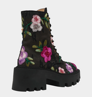 Betsey Johnson Polli Black Floral Multi Boots Robin Boutique