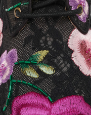 Betsey Johnson Polli Black Floral Multi Boots Robin Boutique