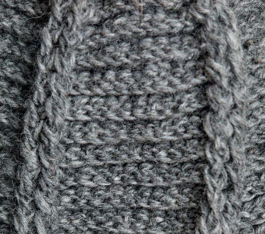 Brecken Gray Knit Pom Knit Beanie By Many Hands Robin Boutique