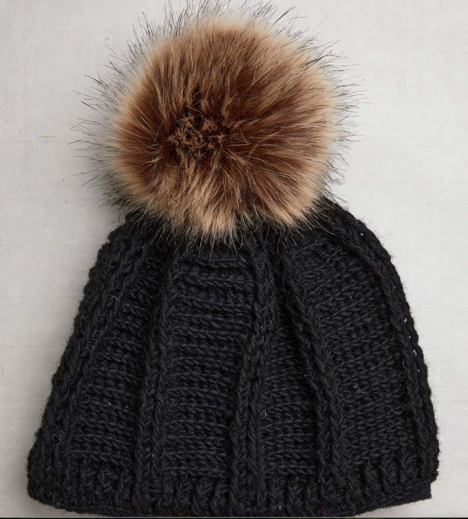 Brecken Noir Knit Pom Beanie By Many Hands Robin Boutique