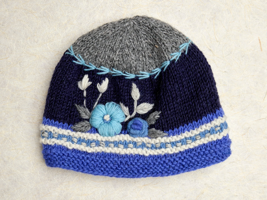 Color Block Arctic Knit Beanie By Many Hands Robin Boutique