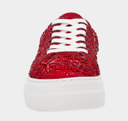 REILY Adult Red Rhinestone Platform Sneaker Shoes by Betsey Johnson