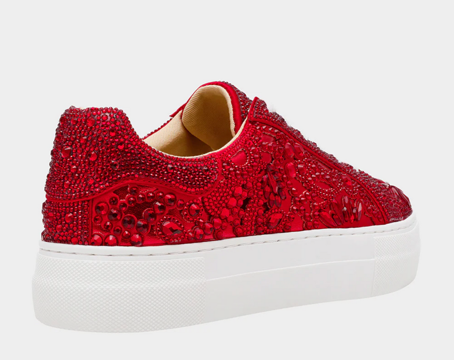 REILY Adult Red Rhinestone Platform Sneaker Shoes by Betsey Johnson