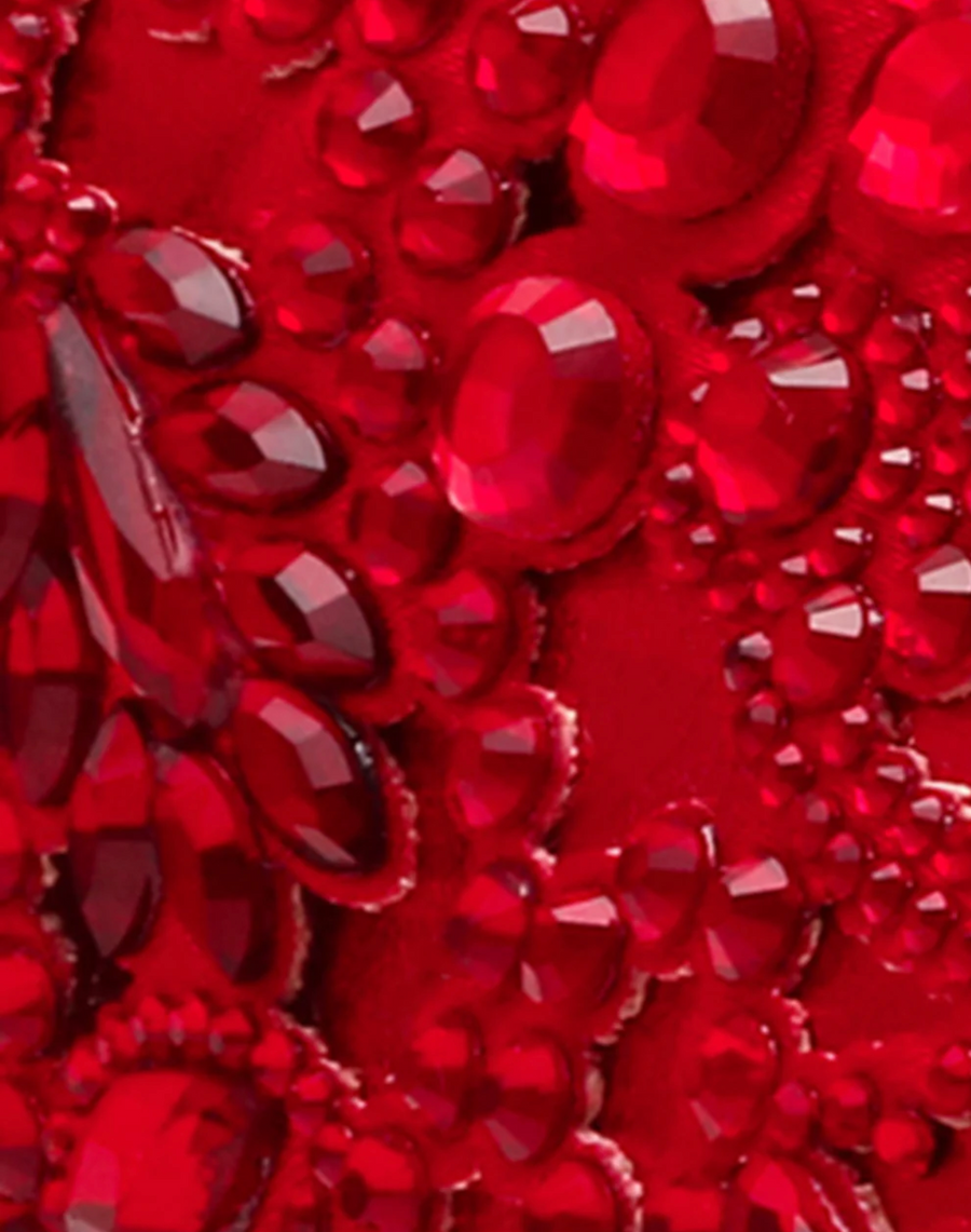 REILY Adult Red Rhinestone Platform Sneaker Shoes by Betsey Johnson