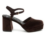 Kelsi Dagger Edna Mahogany Velvet Platform Robin Boutique